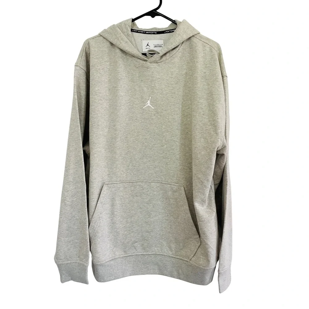 NWOT Nike Air Jordan Sport Crossover Hoodie Beige Dri-FIT Jumpman Pullover Large